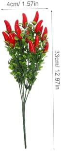 PRETYZOOM 10Pcs Artificial Red Chili Pepper Decor Bouquet