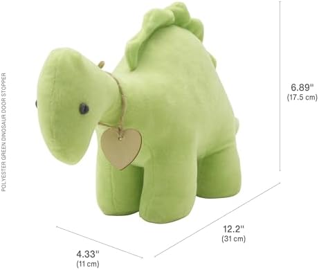 Elements Plush Weighted Green Dinosaur Door Stopper 122x433x689 Inch