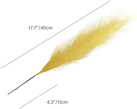 Mandys Yellow Silk Pampas Grass Bouquet 20 Stems 177in