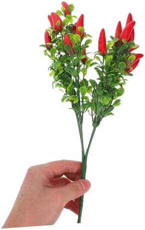 PRETYZOOM 10Pcs Artificial Red Chili Pepper Decor Bouquet