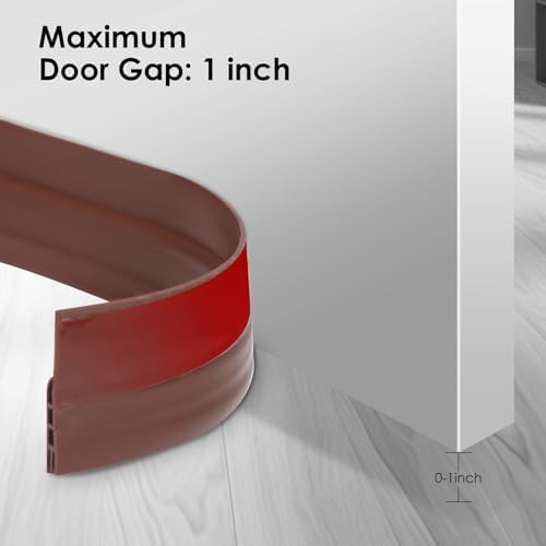 Xiaohemiao Draft Stopper 2 Pack - Silicone Door Sweep for Bottom of Door