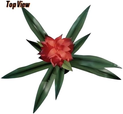 16 Inch Artificial Bromeliad Plant Red