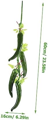 5pcs Artificial Chili Pepper Wall Hanging Decor for Kitchen and Home