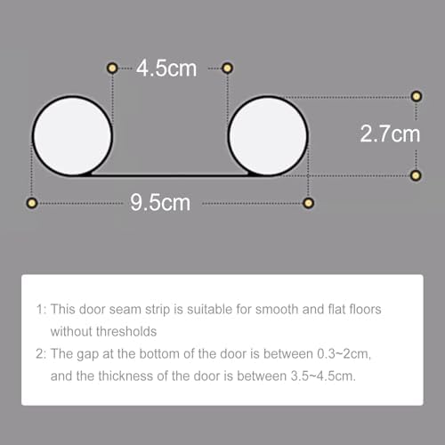 Adjustable Under Door Sound Blocker 36 in White