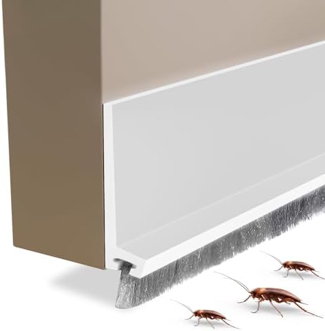Huakaile 2 Pack Rubber Door Sweep with Brush