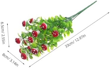 3pcs Realistic Faux Mushroom Branches for Home Decor