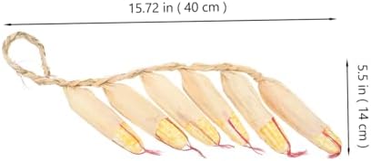 2Pcs Realistic Hanging Fake Corn Skewers Decor for Home Kitchen Garden Wall Ornament