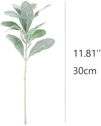 Lovmeety 6 Pcs Artificial Flocked Lambs Ear Stems