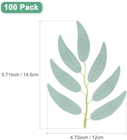 100-Pack Artificial Willow Leaves for Decor and Arrangements
