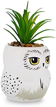 Harry Potter Hedwig 3-inch Ceramic Mini Planter with Artificial Succulent