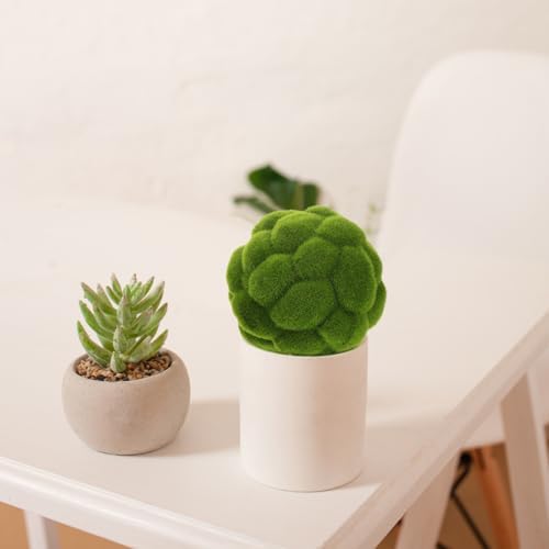 DOITOOL 2 Pcs Artificial Moss Balls for Home Decor