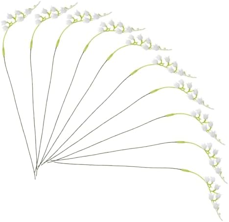 10pcs Artificial Convallaria Faux Greenery for Home Decor