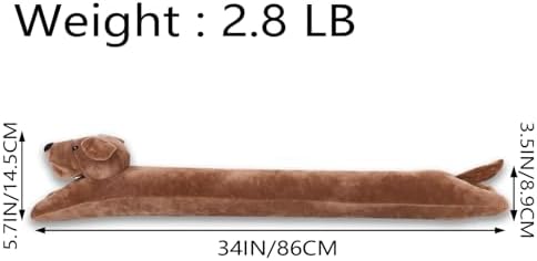 Cute Dog Door Draft Stopper 34 Inch Heavy Duty Decorative Soundproof Blocker