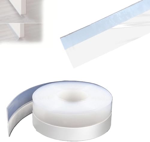 118 Inch Clear Silicone Door Seal Strip for Bathrooms and Doors