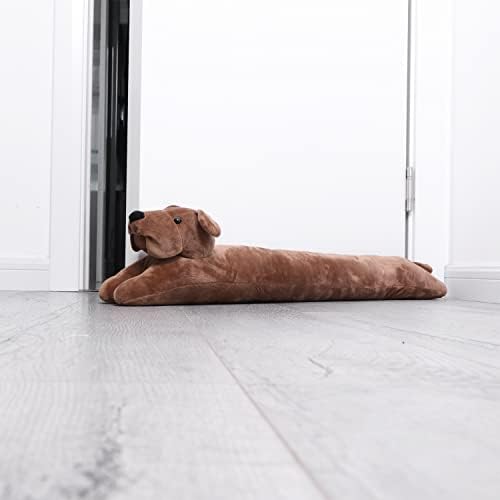 Cute Dog Door Draft Stopper 34 Inch Heavy Duty Decorative Soundproof Blocker