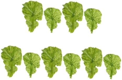 Luxshiny 10pcs Lifelike Fake Leaves Artificial Vegetables for Home Decor Kitchen Displays and Photography Props