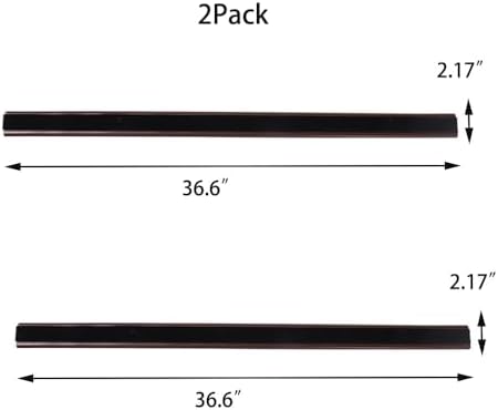 2Pack Door Draft Stopper with Felt Cloth and Rubber Seal
