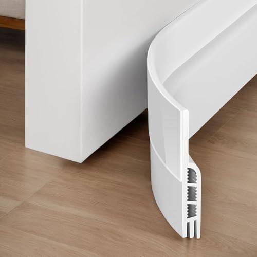 Door Draft Stopper 19 x 38 White for Energy Efficiency
