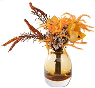 Elegant Artificial Flowers in Glass Vase