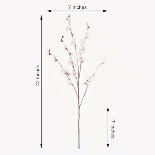 Efavormart 2 Branches - 42 Ivory Carnation Flower Spray