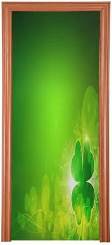 Susiyo Green Clover Leaf Halloween Door Cover 32x79 in