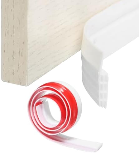 Uxcell 1 Pcs White Silicone Door Draft Stopper