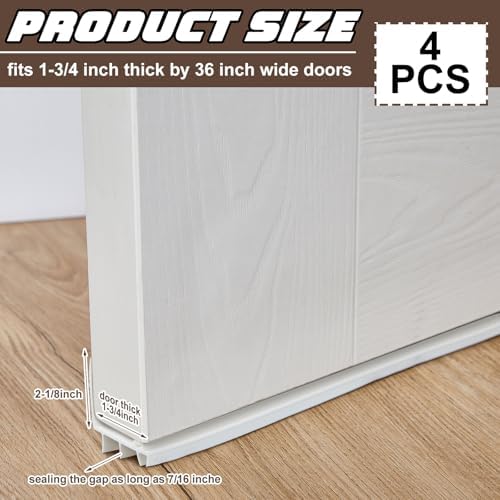 Hicarer 4 Pcs 36 Inch L Shape Door Sweep