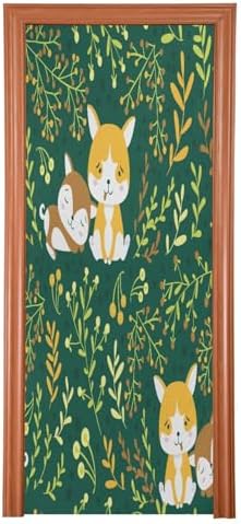 Susiyo Cute Wolf Halloween Door Cover 32x79 In
