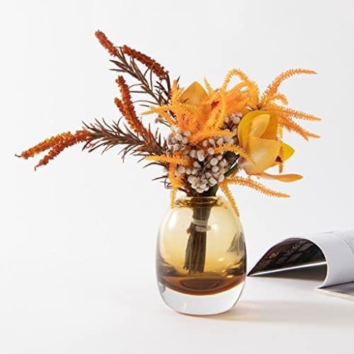 Elegant Artificial Flowers in Glass Vase