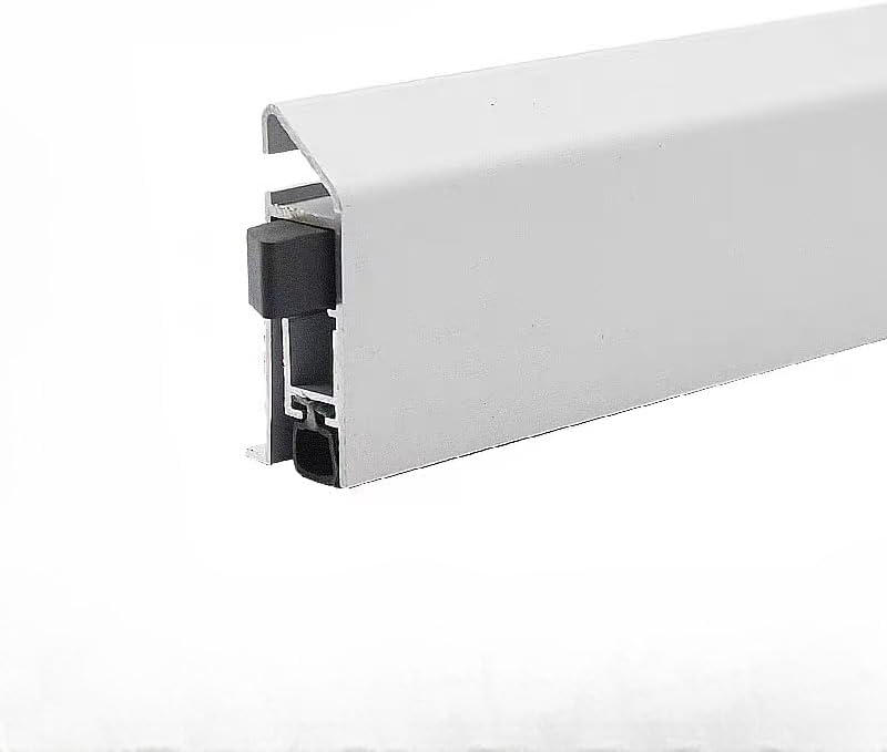 Surface Mounted Automatic Door Bottom with Peel-and-Stick Adhesive Silver Left