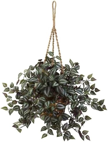 Nearly Natural Wandering Jew Hanging Basket 1