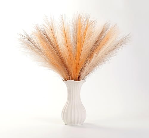 Acfruits 30 Pcs Faux Pampas Grass 17 Inch Decor