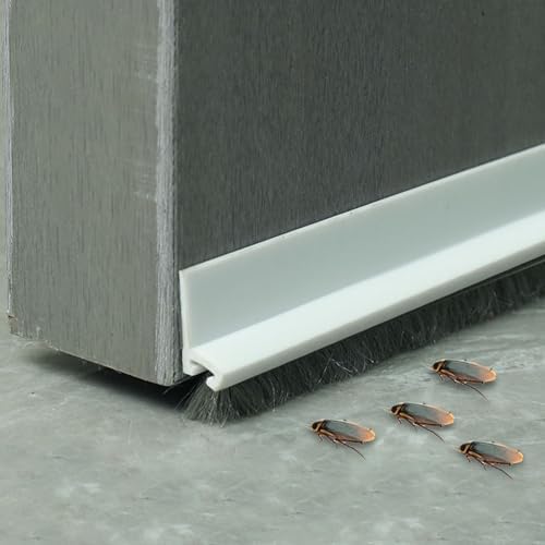 Door Draft Stopper L with Brush White 39421inch