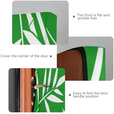 Susiyo Green Bamboo Halloween Door Cover Stretch Fabric Door Decoration for Home Parties