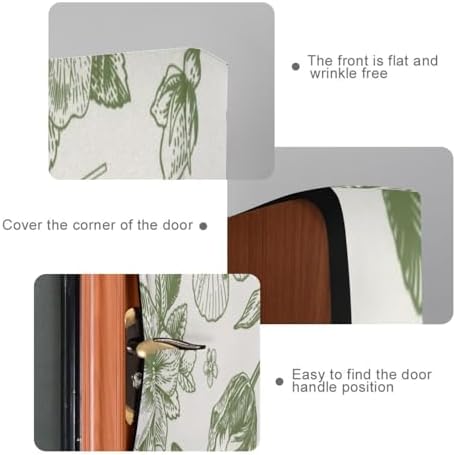 Susiyo Running Rabbit Halloween Door Cover Stretch Fabric Door Decoration for Home and Party