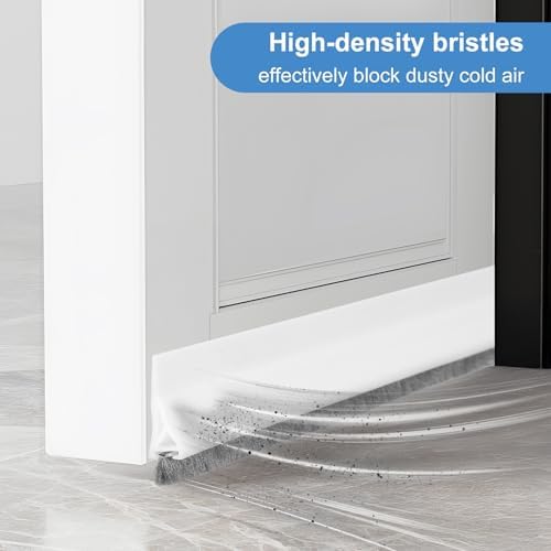 YBEATY Door Draft Stopper with Brush for Bottom Door Sealing