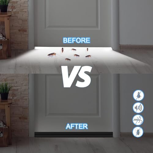 2 pcs Door Draft Stoppers for Bottom of Door Soundproof Door Sealer with Weather Stripping Insulation