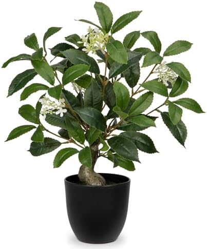 Briful 165 Inch Artificial Laurel Bay Tree with Black Pot