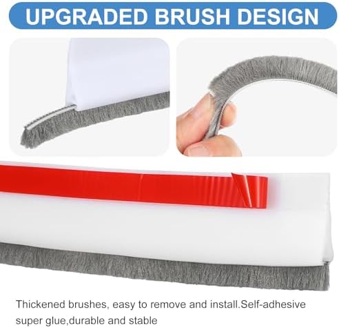 YBEATY Door Draft Stopper with Brush for Bottom Door Sealing