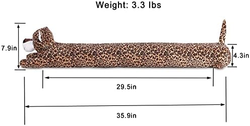 36 Inch Heavy Duty Draft Stopper with Leopard Pattern