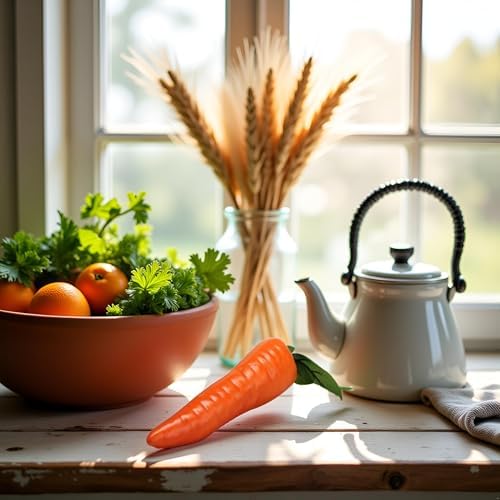 1Pc Orange Artificial Carrot Home Decor Reusable Plastic Vegetable