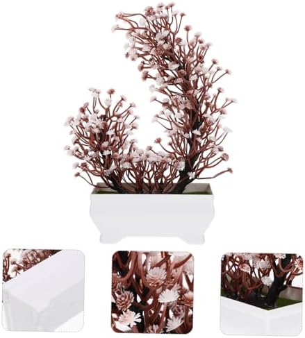 Cabilock Artificial Bonsai for Home Lifelike Potted Plant Desk Decor Office Greenery No Watering Needed