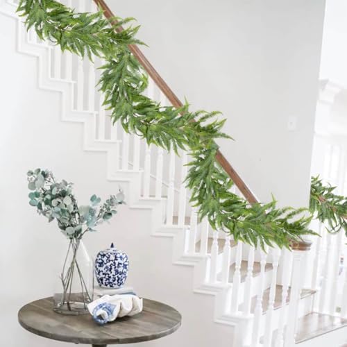 Briful 5ft Artificial Boston Fern Garland for Home Decor
