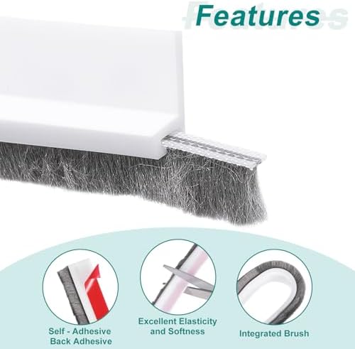 Uxcell Door Sweep 12 x 40 White 1 Pcs
