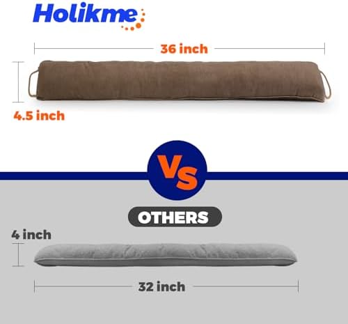 Holikme Weighted Door Draft Stopper Heavy Duty Under Door Seal