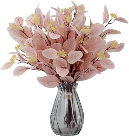 12Pcs Artificial Eucalyptus Stems with Berries for Decor