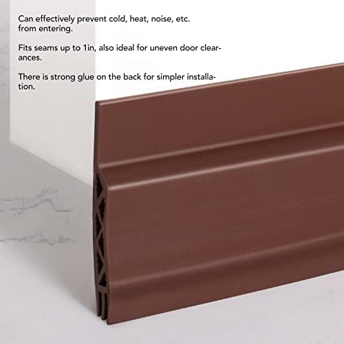 2PCS Door Draft Stopper Set 3Layer TPVC Noise Blocker for Home Office