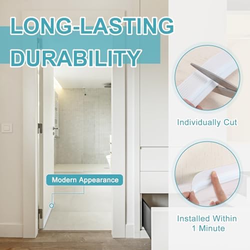 Uxcell Door Draft Stopper Weather Stripping Seal for Gaps White