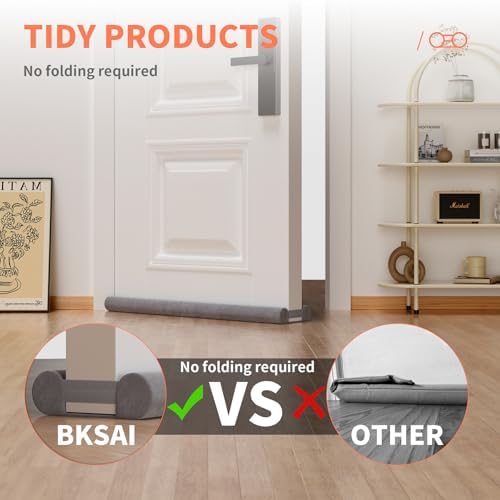 BKSAI Door Draft Stopper 32-36in Grey