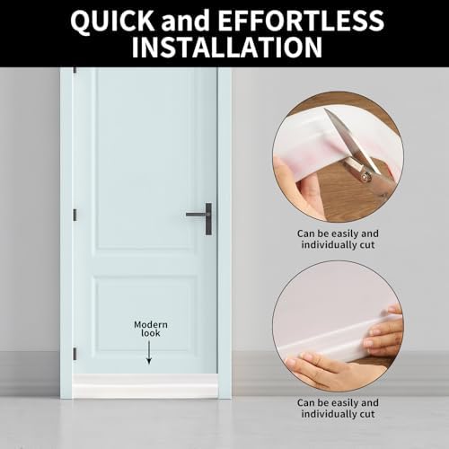 2 Pack Under Door Draft Stopper with Adhesive 78 L White